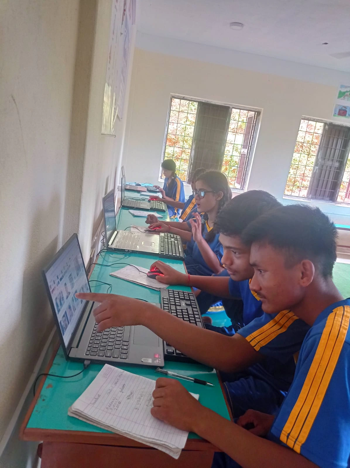 Basic Computer Training at Swabalambi Basic Deaf School in Dhading