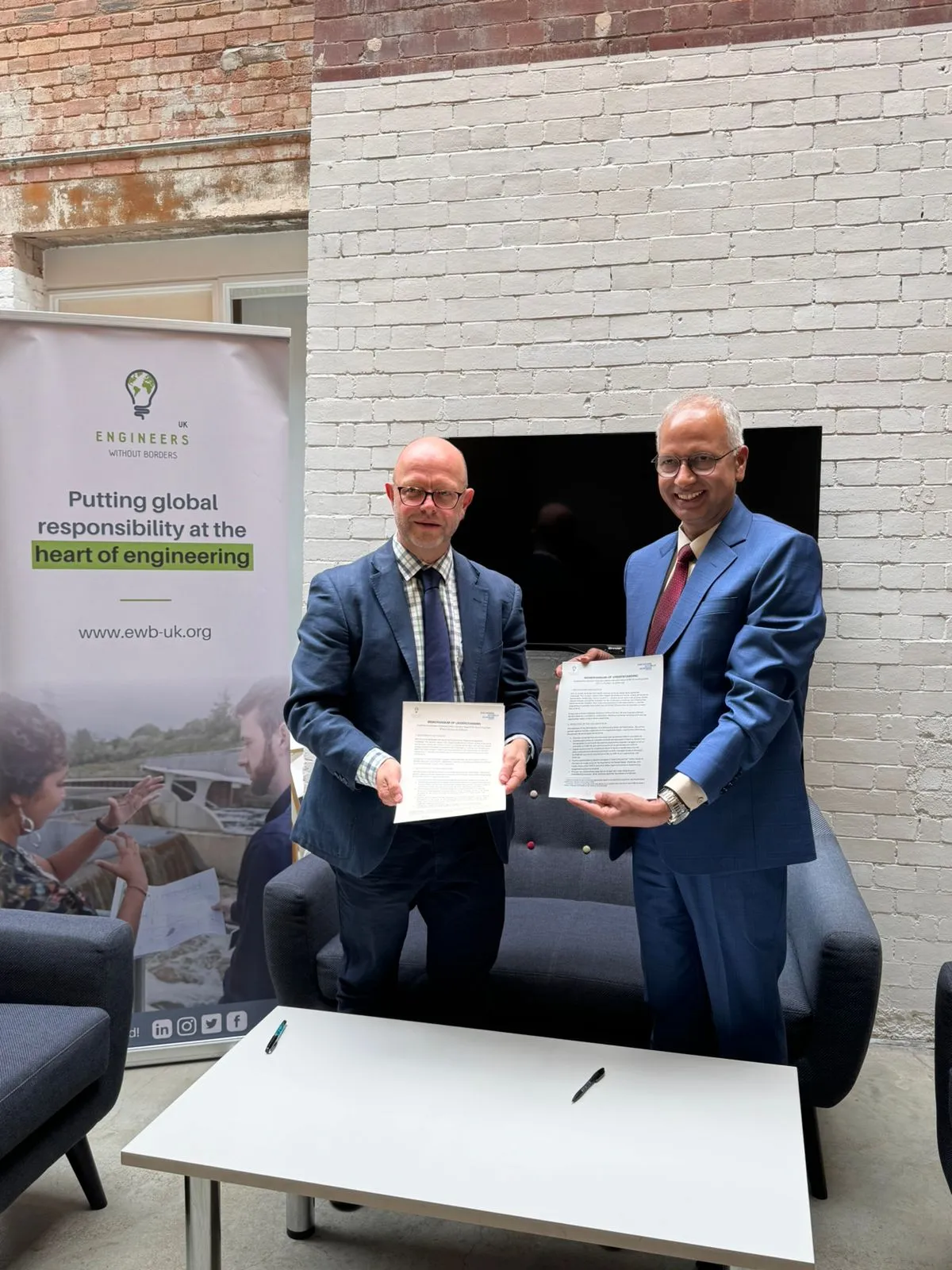 MoU Signing with Engineers Without Borders UK and Sweden